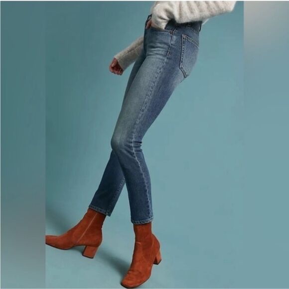 NWT Anthropologie Boyish Blake Mid Rise Cropped Skinny Jeans Philadelphia Story - Picture 3 of 7